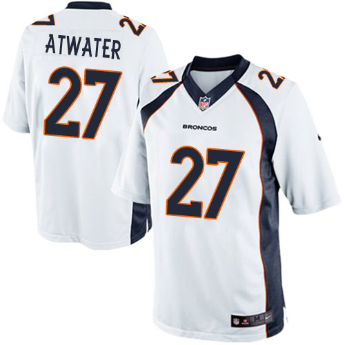Youth Elite Steve Atwater Nike Jersey White Road - #27 NFL Denver Broncos